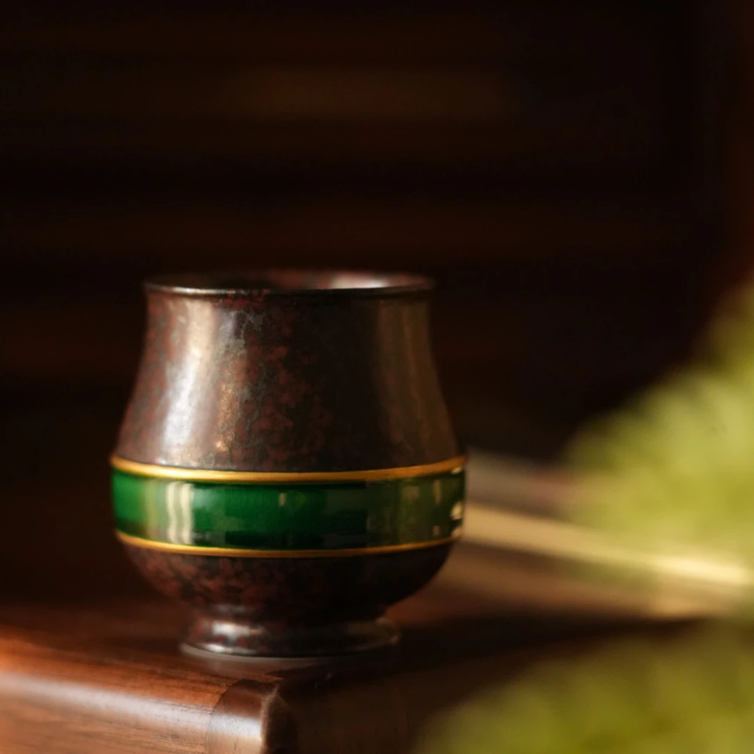 【雲梦】瓷堂里-赤灵斑描金玫瑰杯