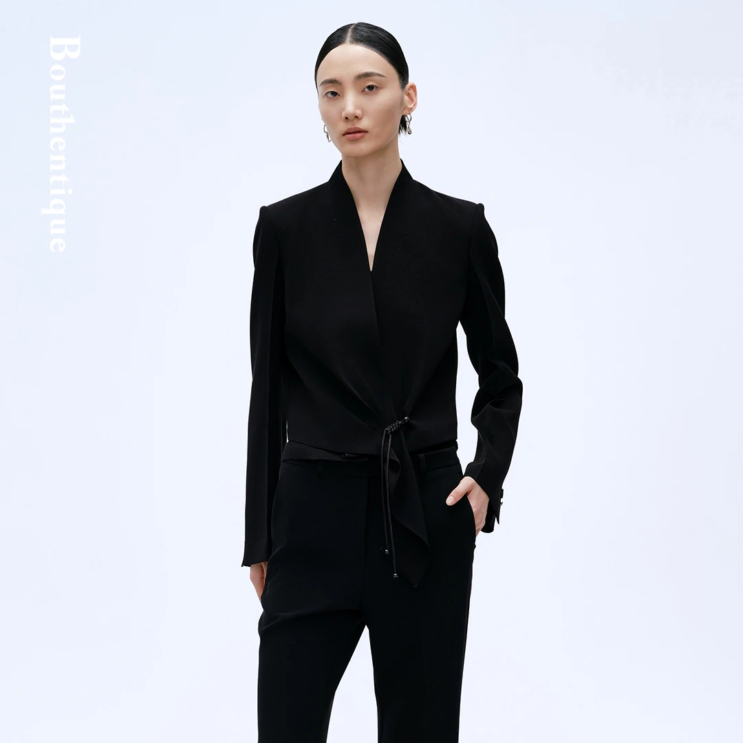 Bouthentique高档醋酸新中式风长袖外套224141E1A17