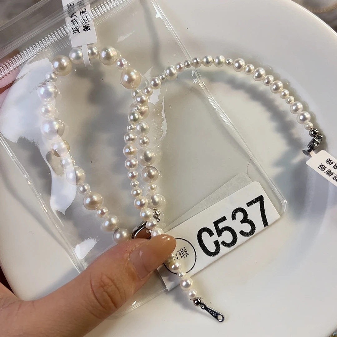 A***】天然淡水珍珠钛钢淡水珍珠