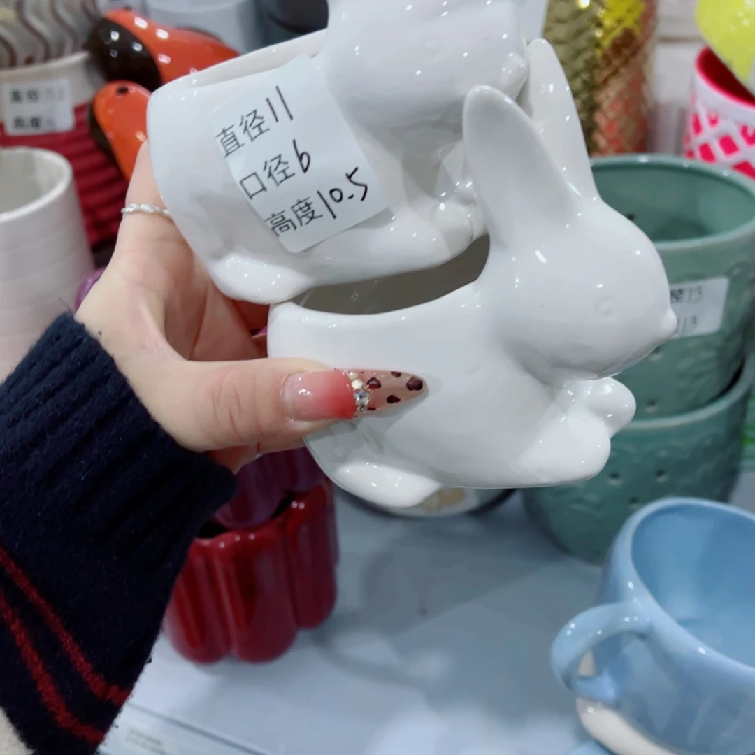 有孔，陶瓷花盆满10米包邮发货