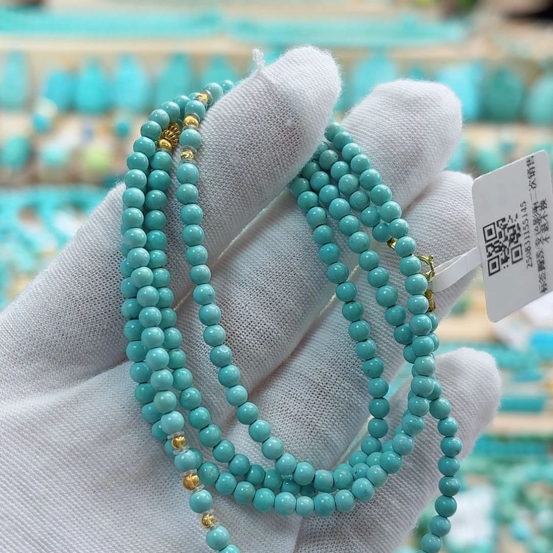 绿松石18K金镶嵌珠宝奇石