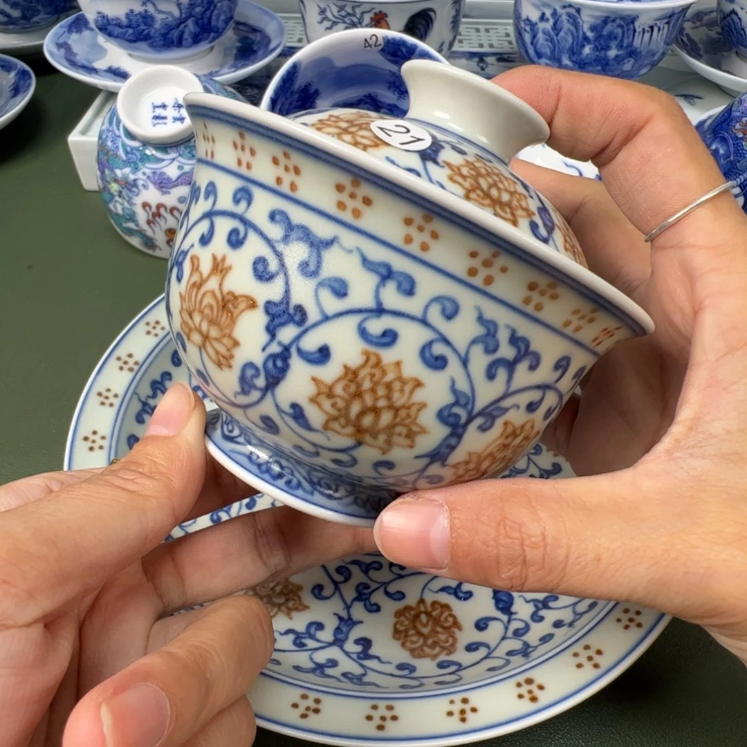 陶瓷景德镇纯手工纯手绘茶具木木21