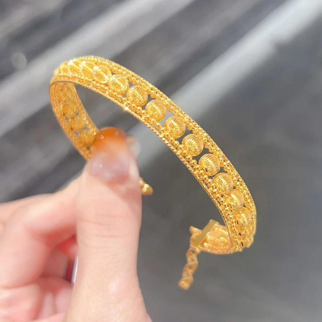 【新美源】足金999 5G工艺 转动猫眼宽版镯链20.2克