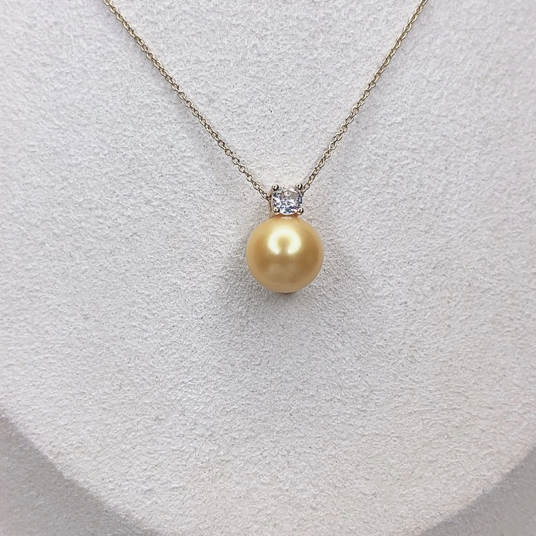 淡水珍珠吊坠(赠链)银S925镶嵌