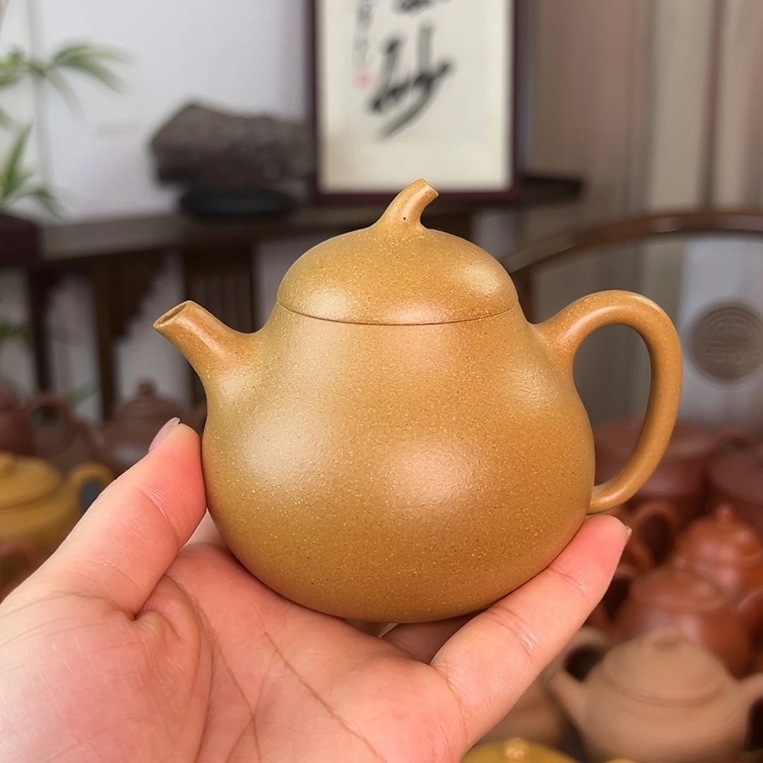 茶壶紫砂精品原矿段泥茄瓜200左右孤品一只