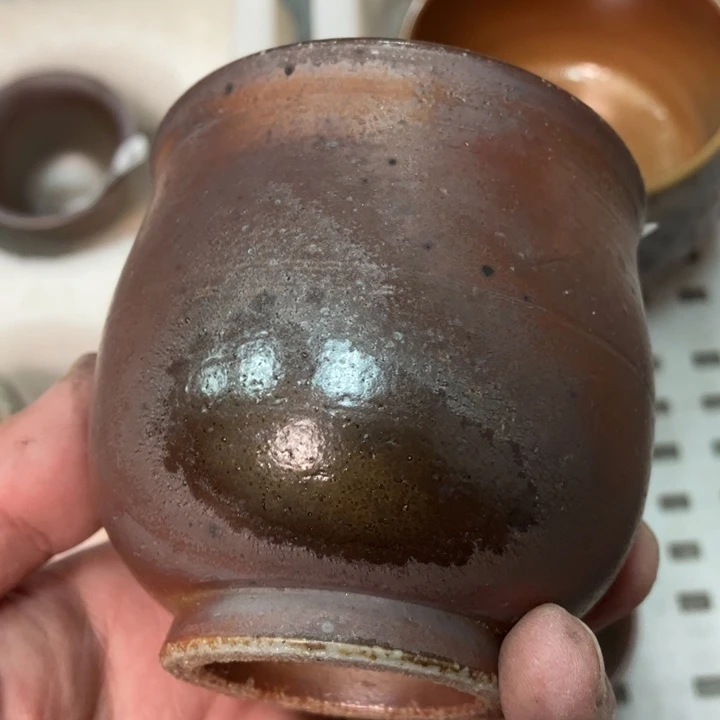柴烧杯子与宝瓶大放漏