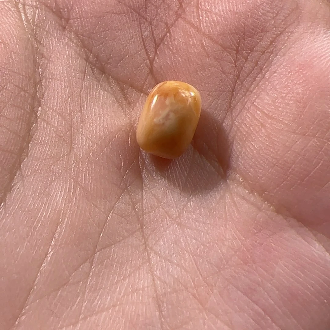 琥珀未镶嵌珠宝奇石粉橘随型珠