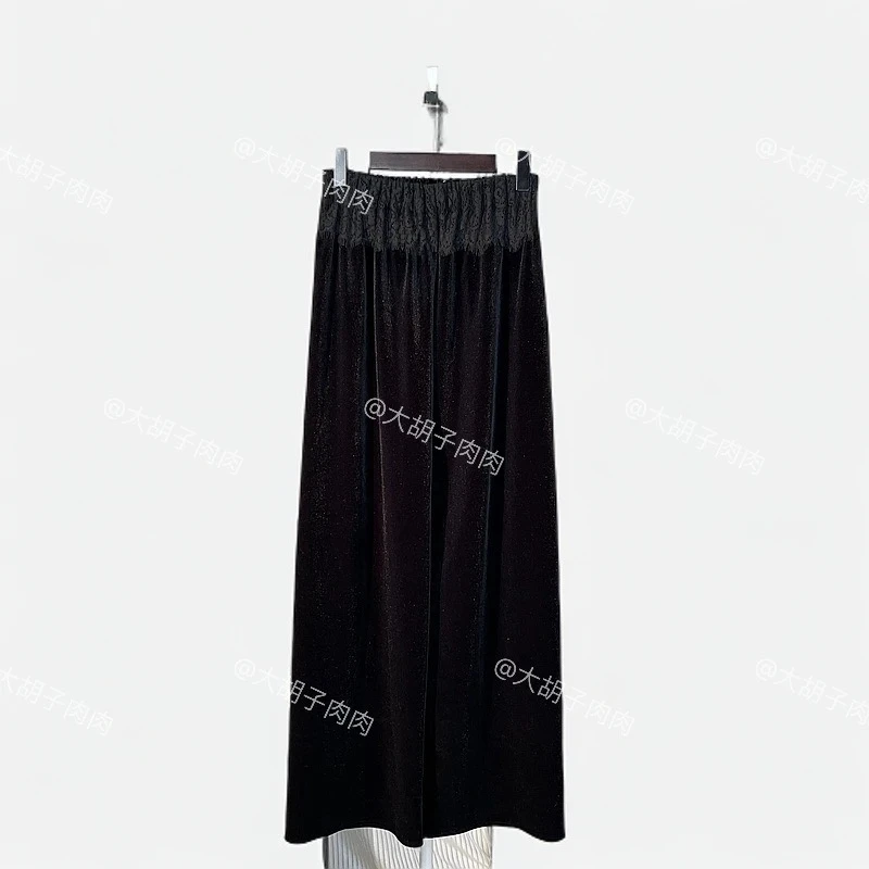 （丝绒百搭裤）原版新款新中式国风加绒直筒女裤