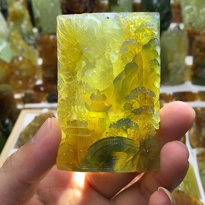 蛇纹石玉未镶嵌珠宝半成品