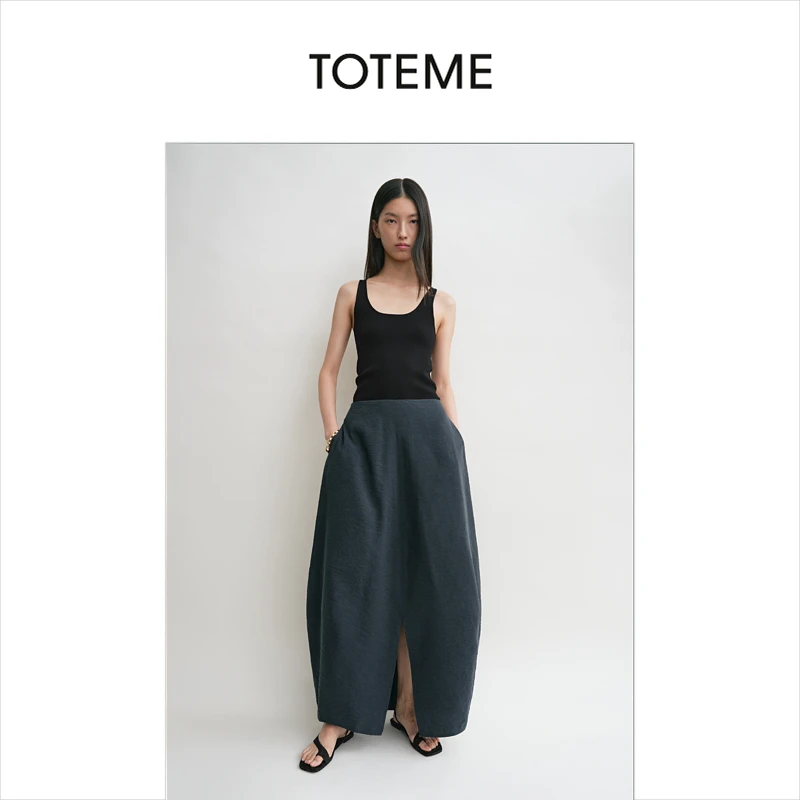 TOTEME女装轻盈质感褶皱廓形跳伞运动风半身裙