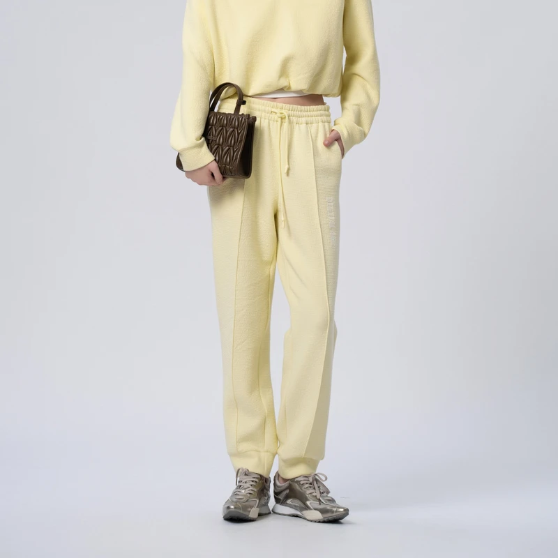 U/TI/尤缇UTI针织时尚百搭女士纯色抽绳秋季休闲裤