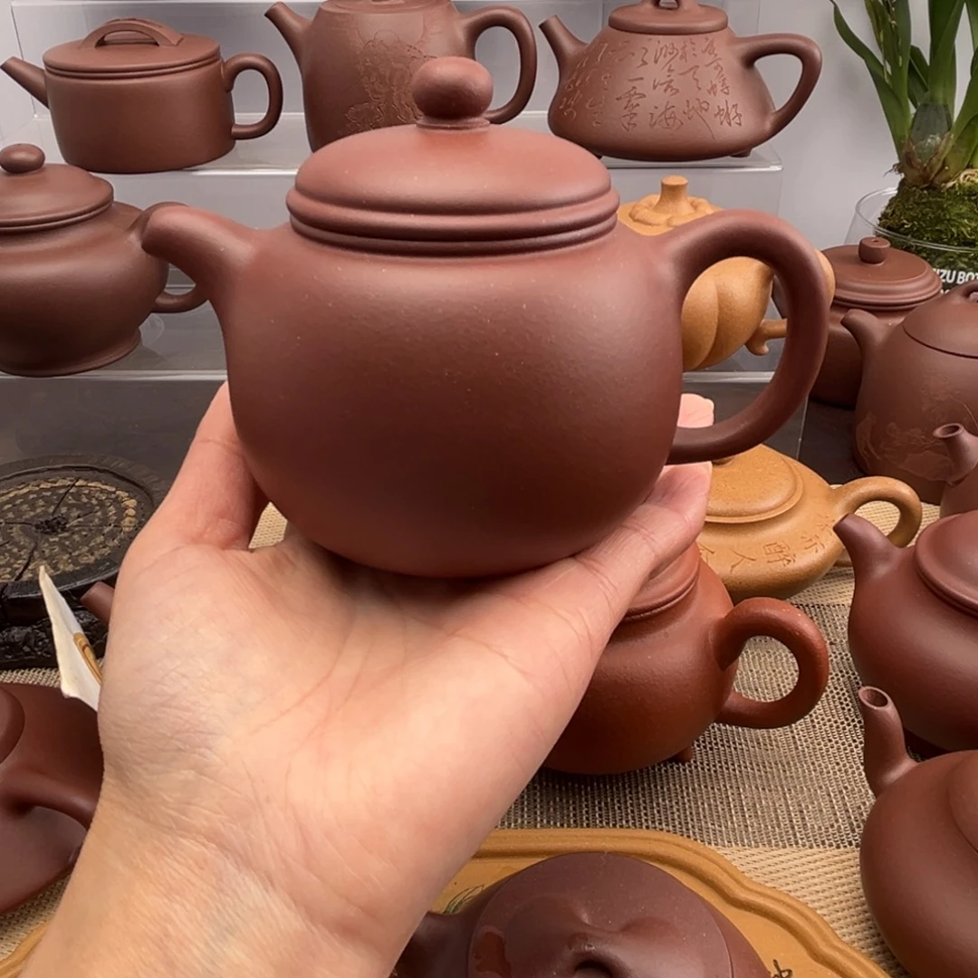 野***龙茶壶紫砂紫泥匏尊壶