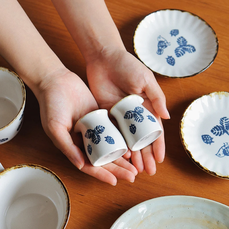 【瑕疵】Camus say山雀莓子系列-40ml迷你小奶盅2只 4.1×5.4cm