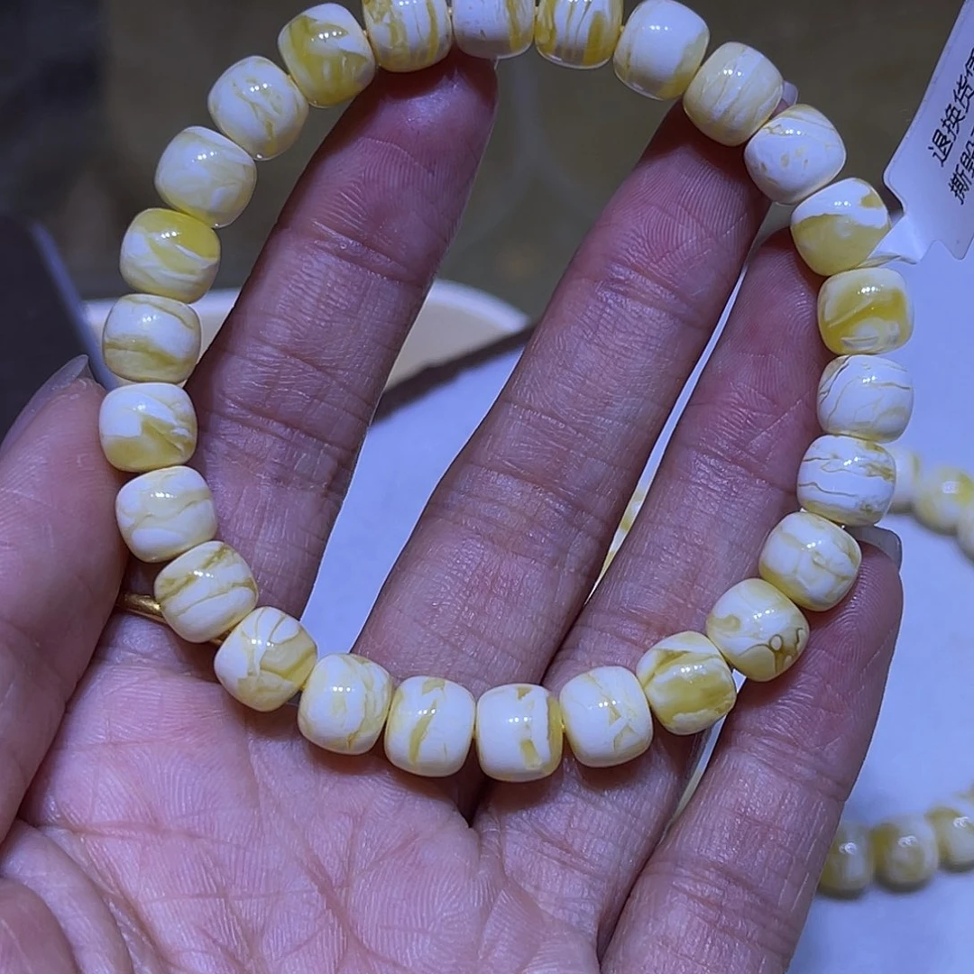 琥珀手链未镶嵌李*年蜜蜡手串