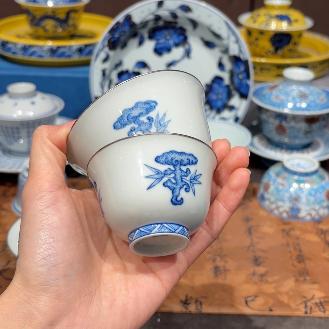 瓷片嘻**娜手工手绘陶瓷茶具