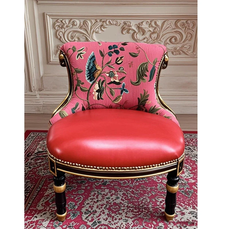 全实木沙发椅全实木沙发椅美式实木老虎椅客厅单人沙发卧室沙发