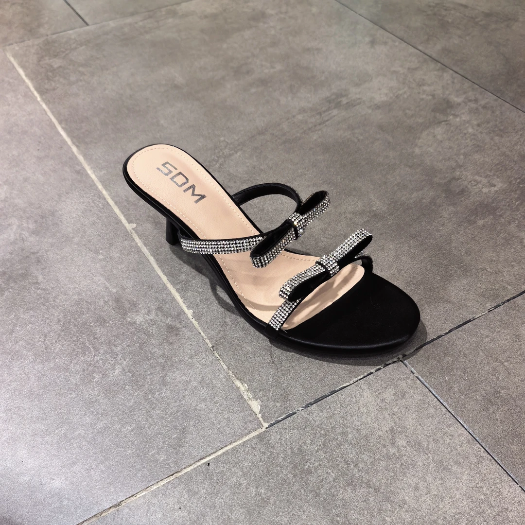 诗涵家 6厘米蝴蝶结一字拖8899-07