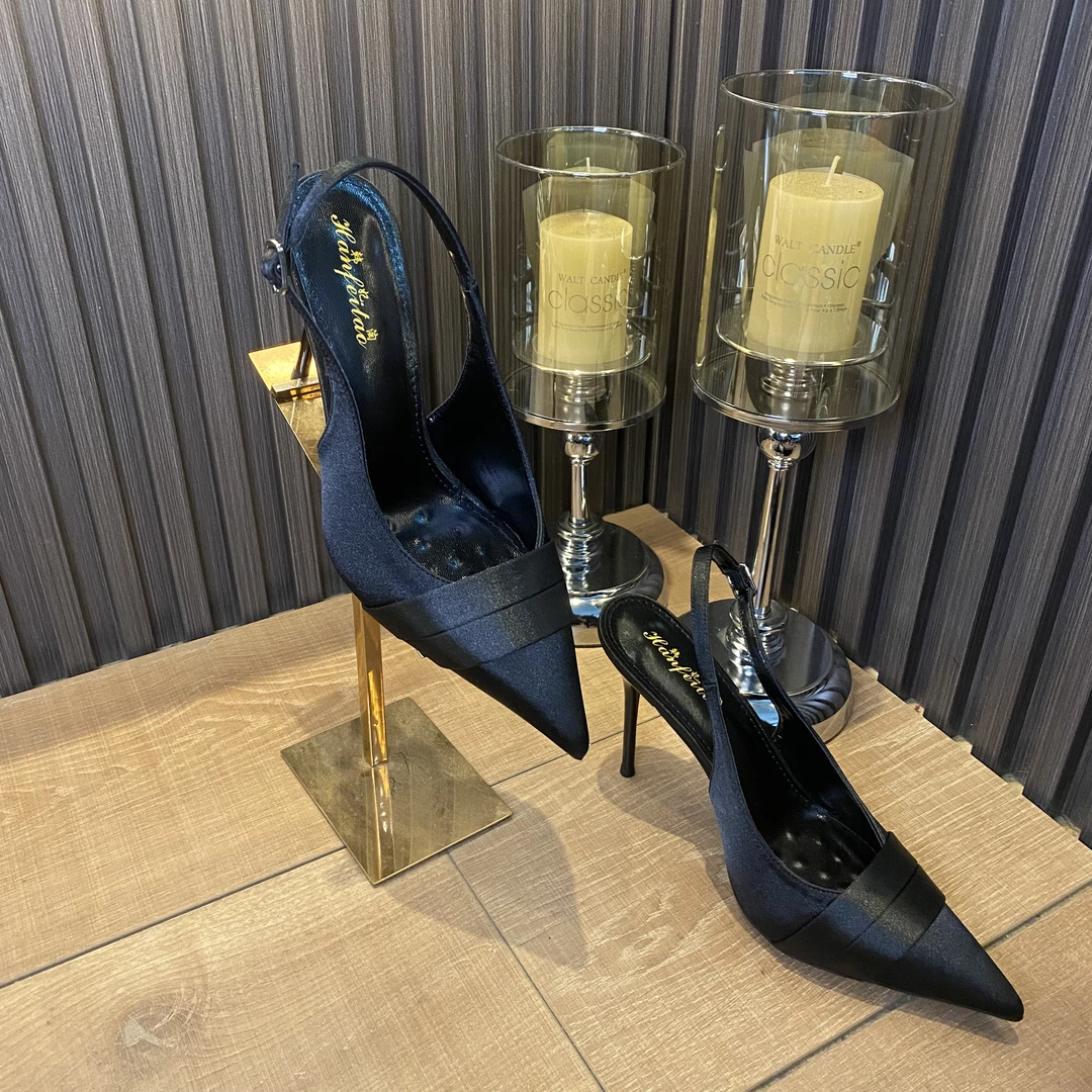 耐磨春季尖头胶粘夏季细跟高跟鞋细高跟气质浅口女士小众性感