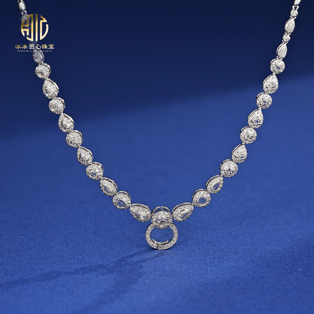 【冰冰匠心珠宝】18k金钻石星河百搭链-多样性一件发货-262