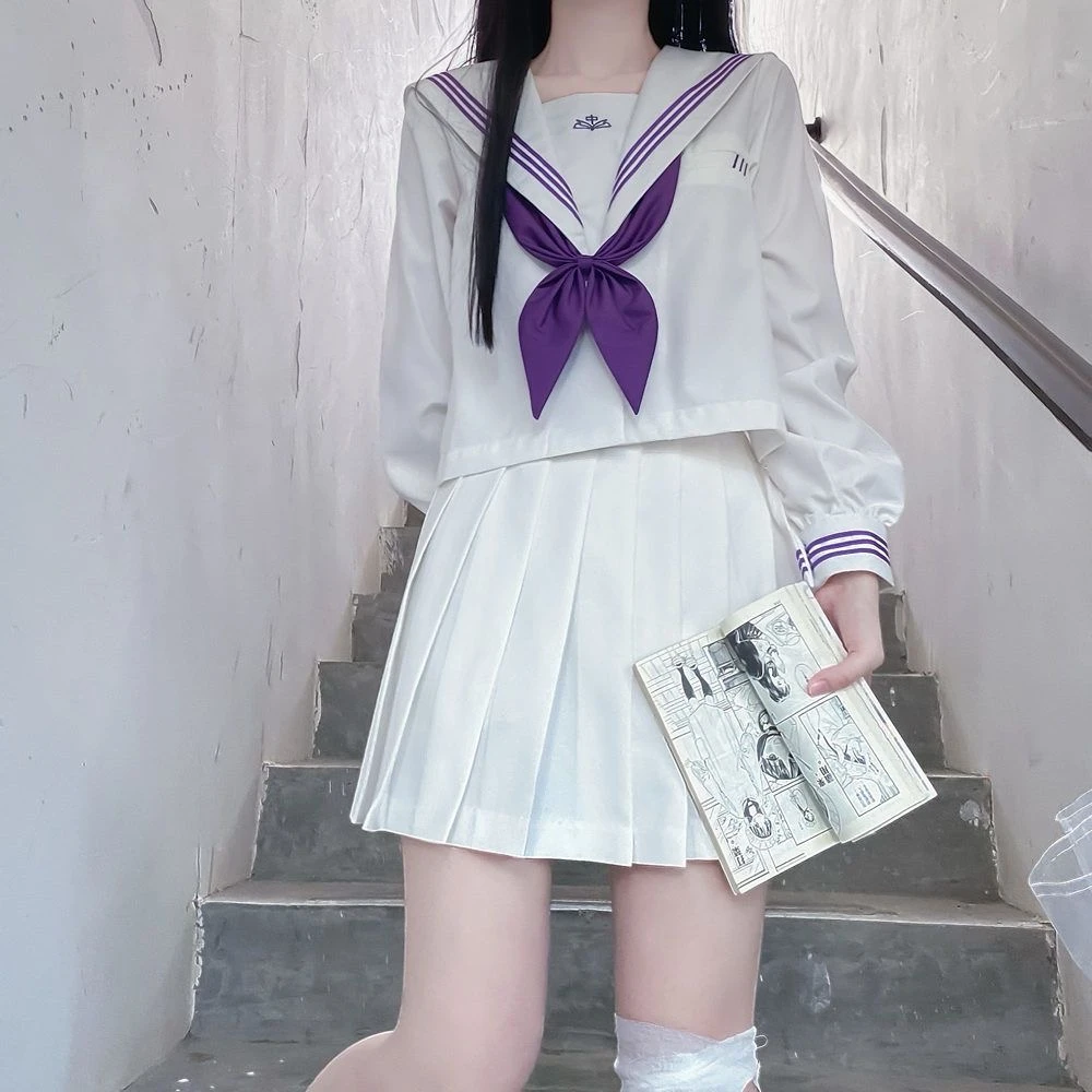 【姬羽中】城南诗中意学院风套装原创jk制服上衣水手服三件套四季