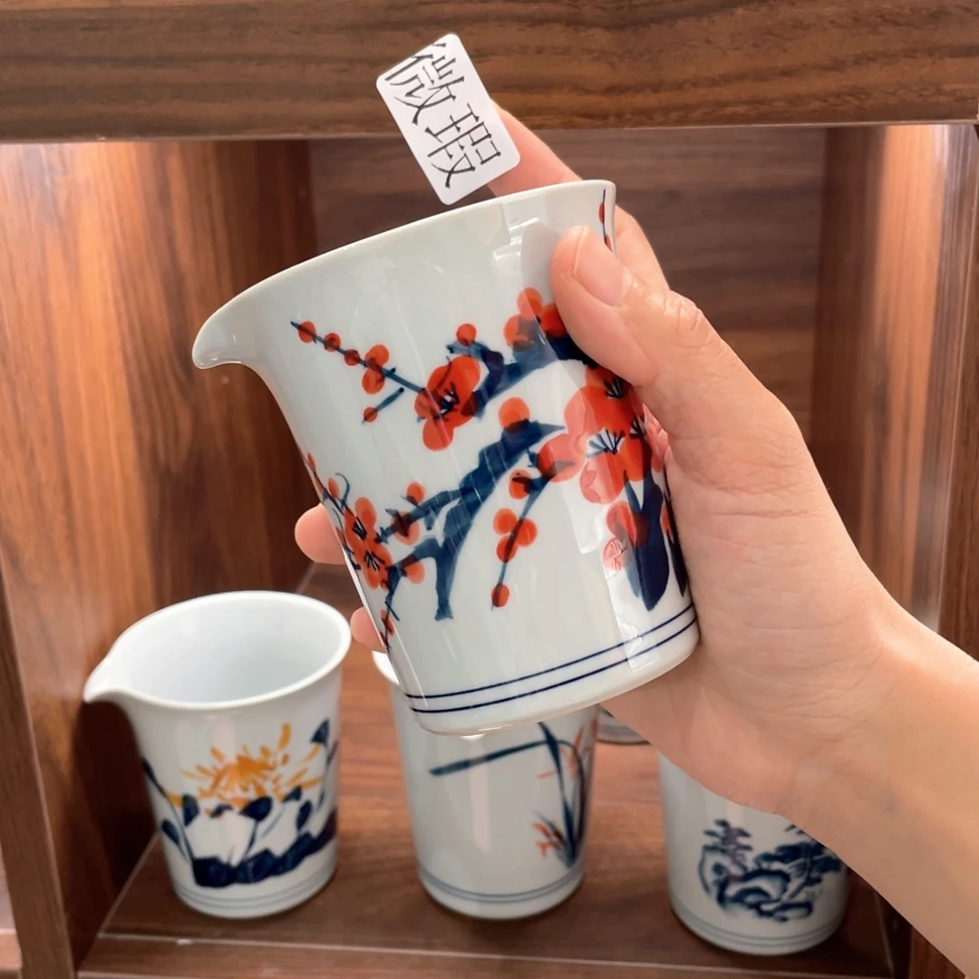 纯手绘釉下彩微瑕