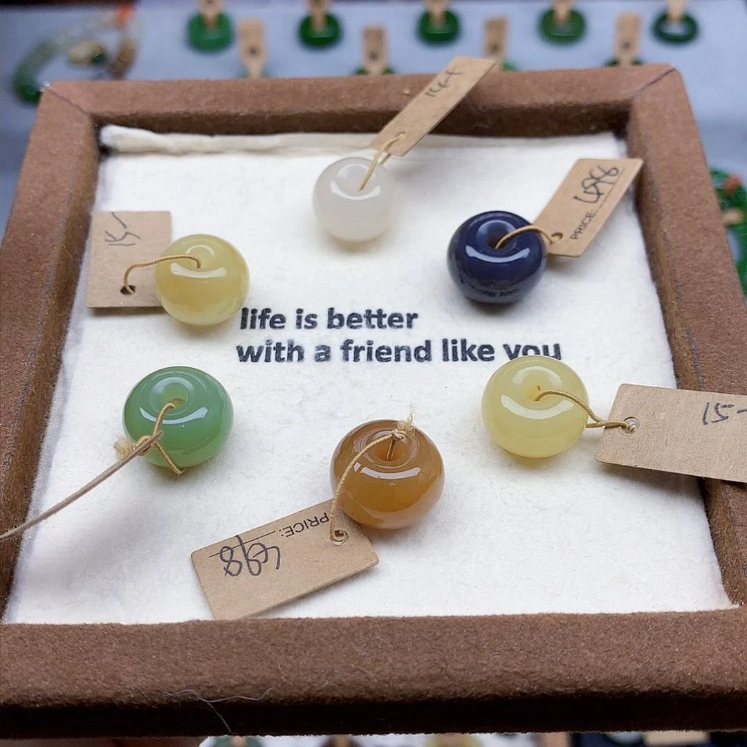 和田玉戒指未镶嵌福利单珠5折6选1 可做手串