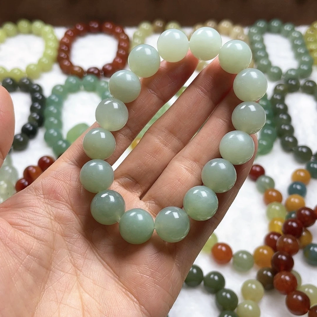 蛇纹石玉手串未镶嵌