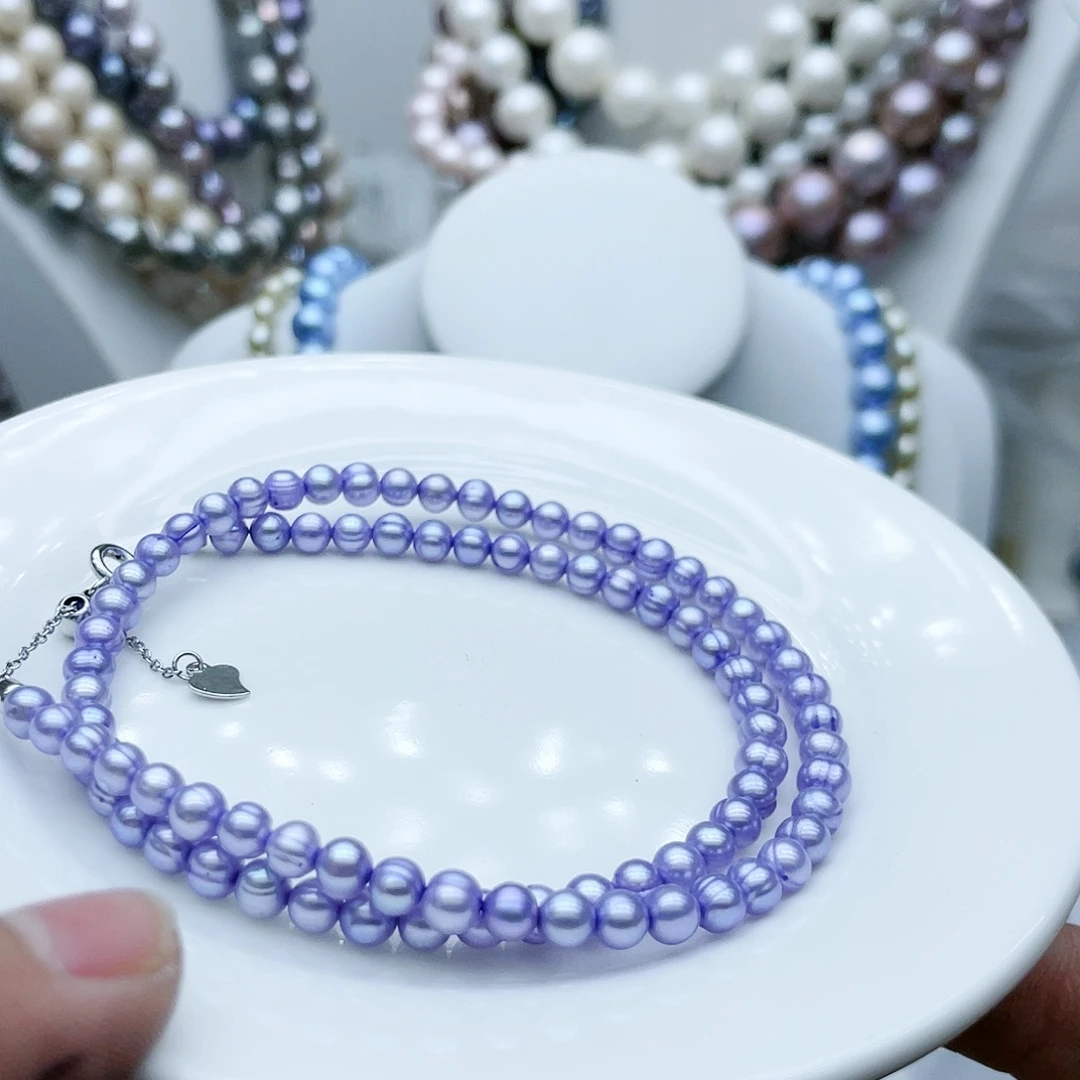 淡水珍珠颈饰钛钢