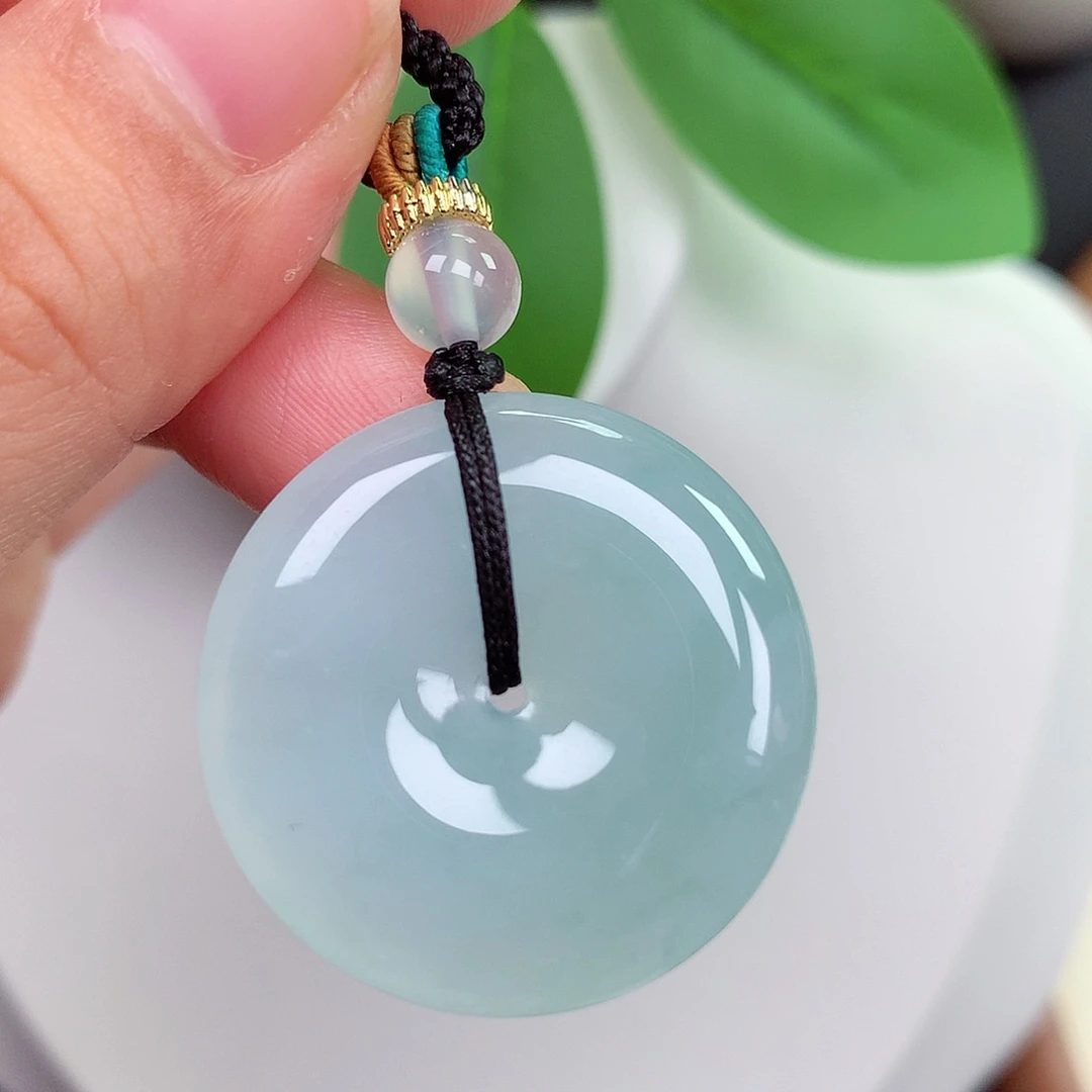 颈饰未镶嵌翡翠平安扣 28.5x5.4mm