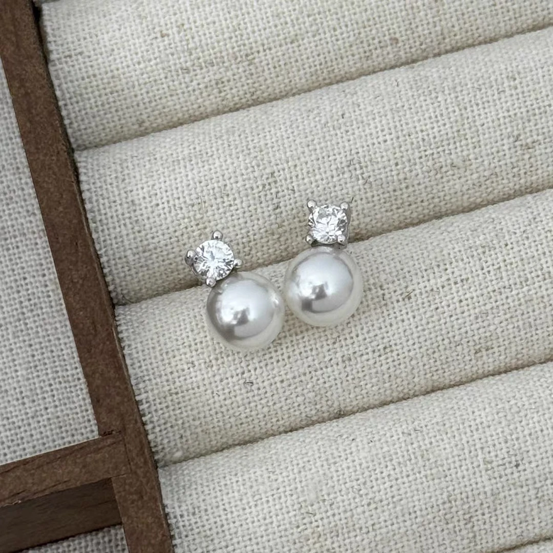 9 - 10mm珍珠耳钉时尚百搭经典气质优雅不过时