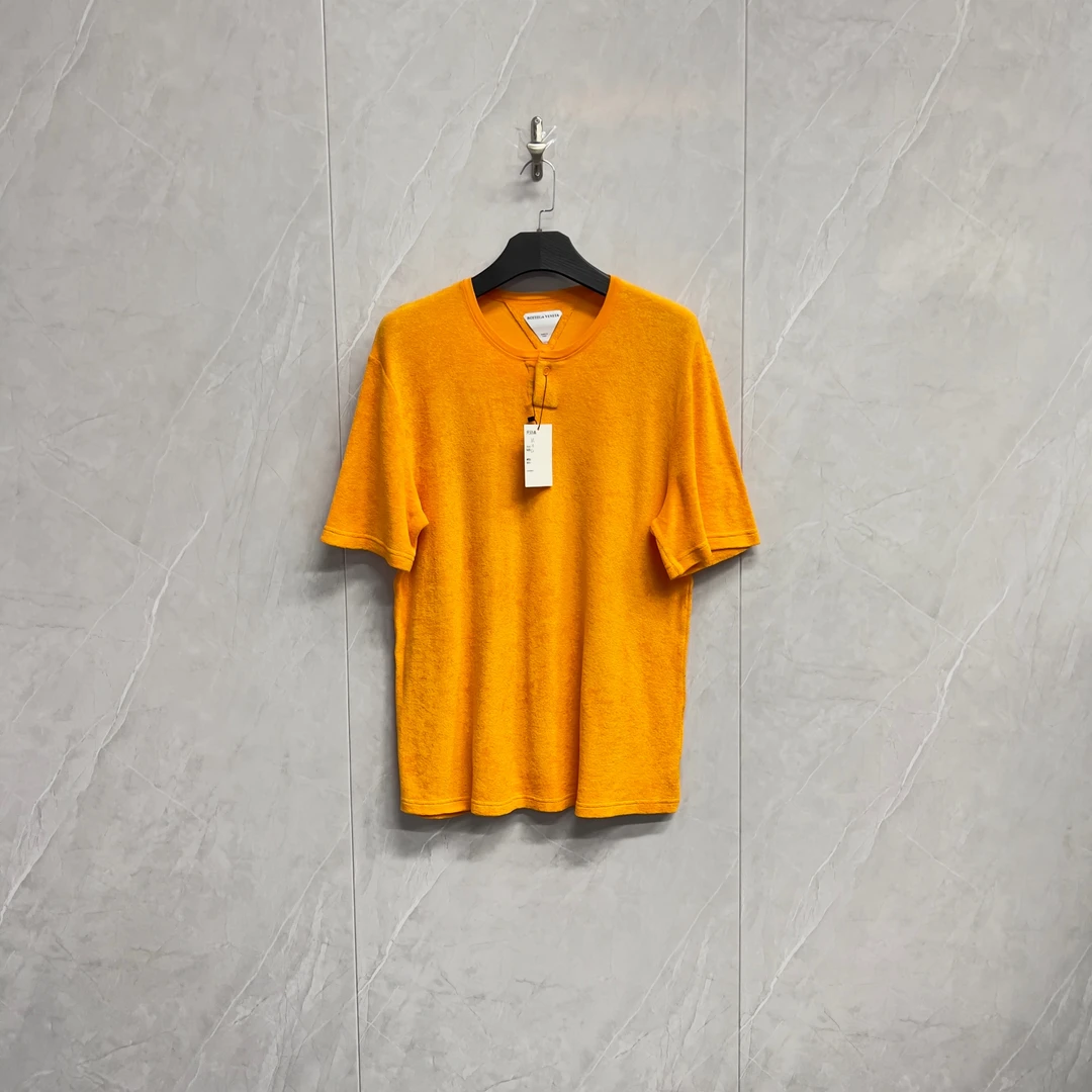 全新未使用 BOTTEGA VENETA/葆蝶家 Bv毛巾纽扣三角短袖/XL码宽松