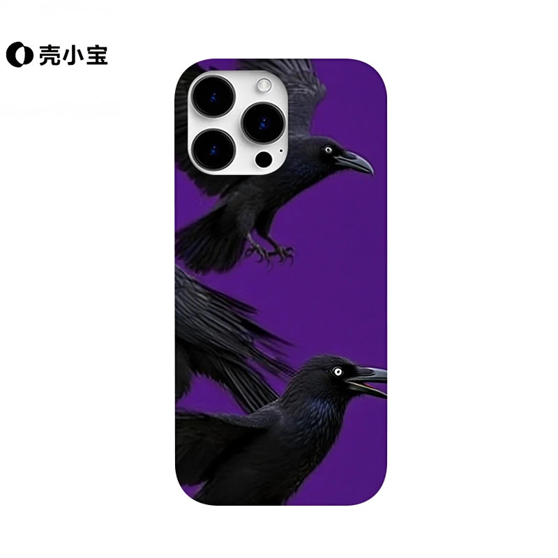 乌鸦出没适用苹果16pro手机壳小众iPhone14/12抽象红米/小米/华为