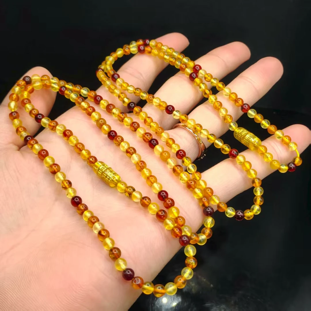 【龙龙严选】琥珀多宝妈妈链M7【多样性发其一】约4mm