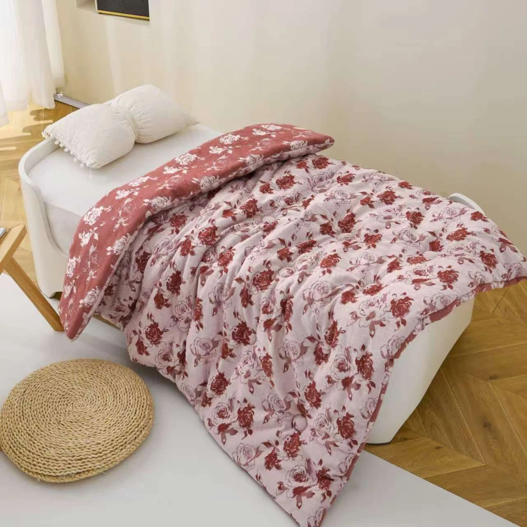 【晴风玫雨】双层纱全棉亲肤柔软被子