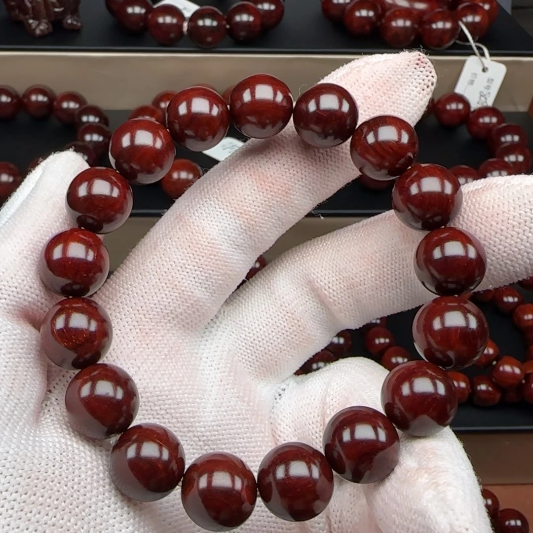 P***I小叶紫檀手串/手链原生态印度小叶紫檀1.2顶泥