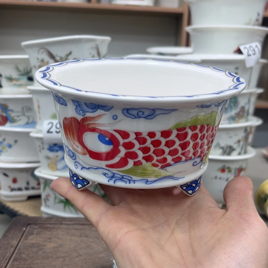 拉***内直径11-5.5微瑕一只花盆