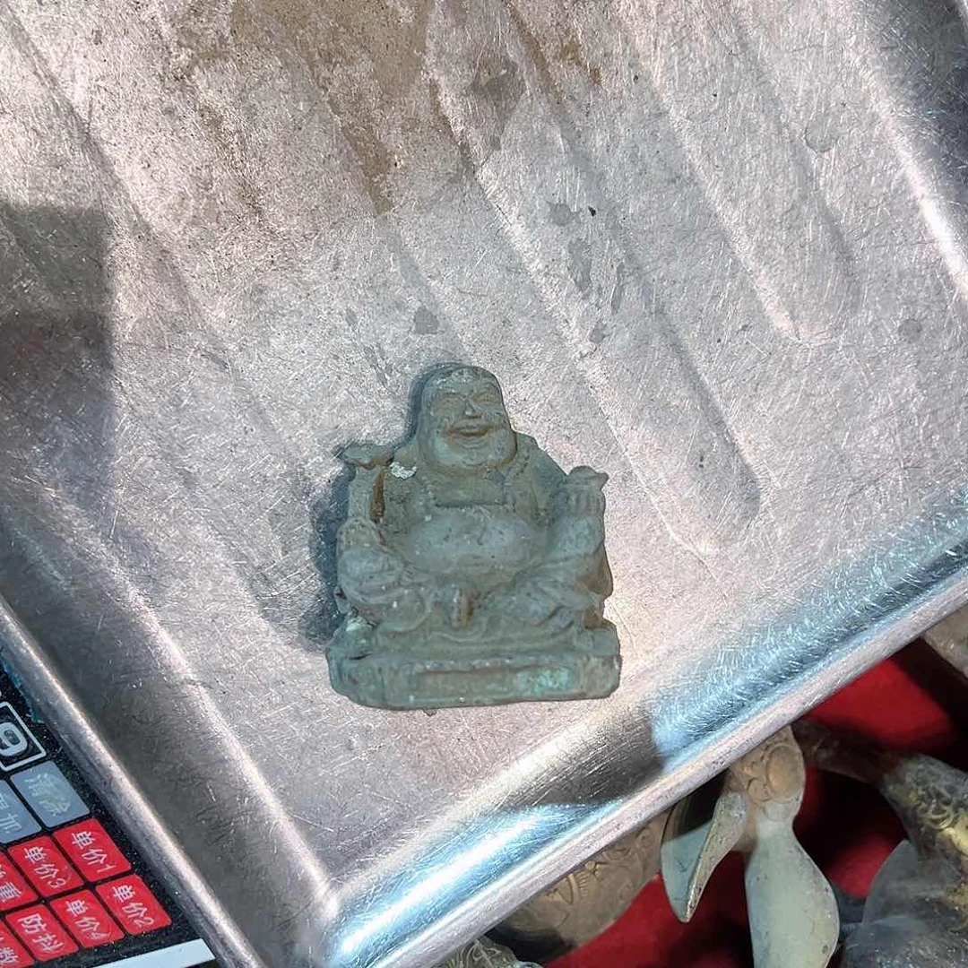 满*红黄铜摆件，文房摆件