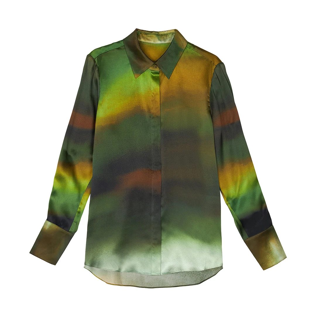 G·JAMEI 2024春季新款白色设计感通勤休闲衬衫GHAC2187