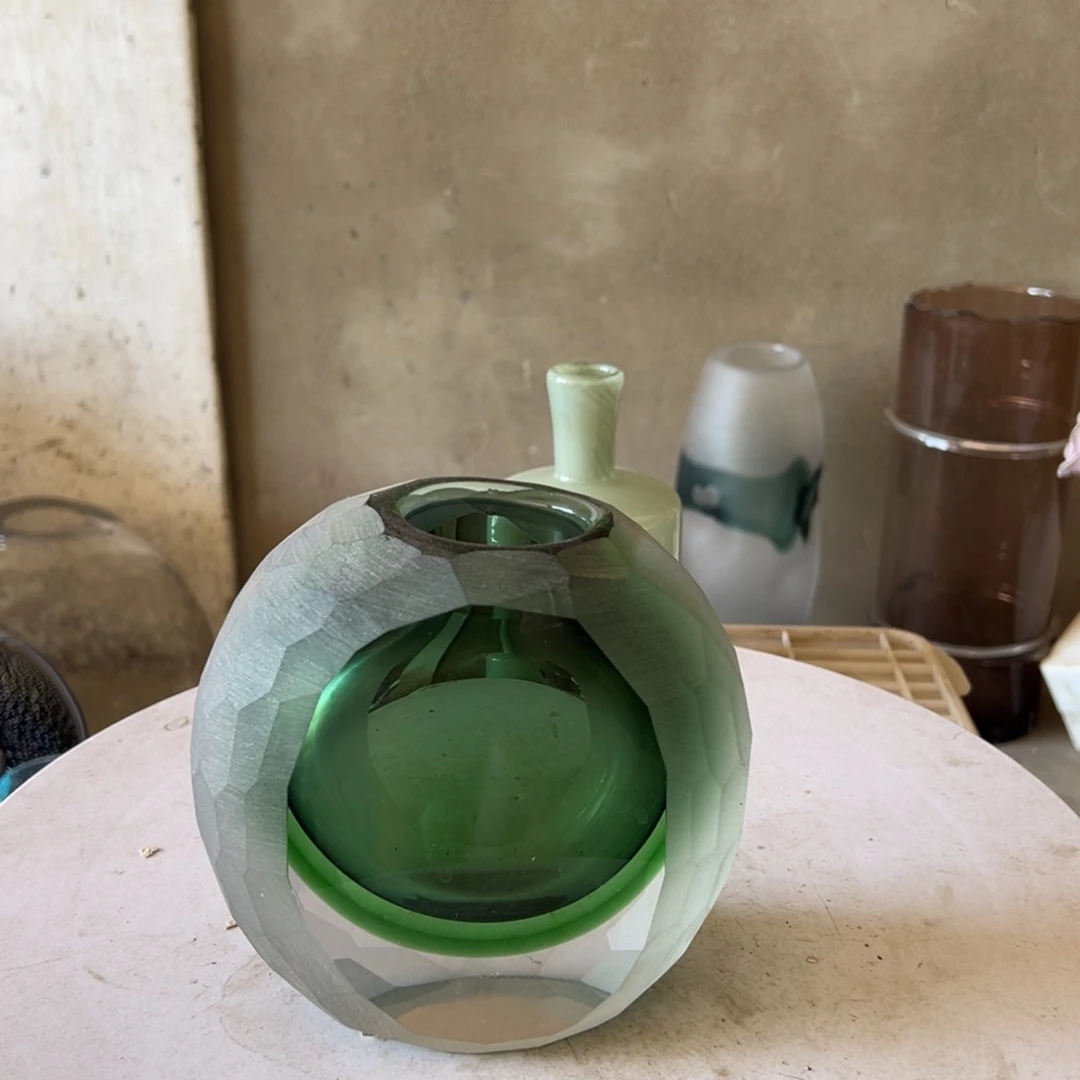 弘扬琉璃花器高度15