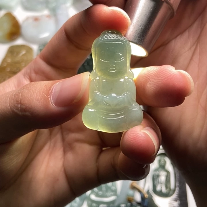 翡翠未镶嵌颈饰宝宝佛67