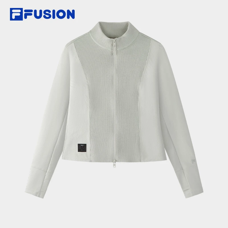 FILA FUSION斐乐【修身显瘦】运动编织外套女款秋冬季T11W613402F