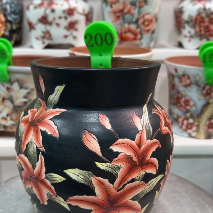 紫砂花盆水晶花盆200微瑕