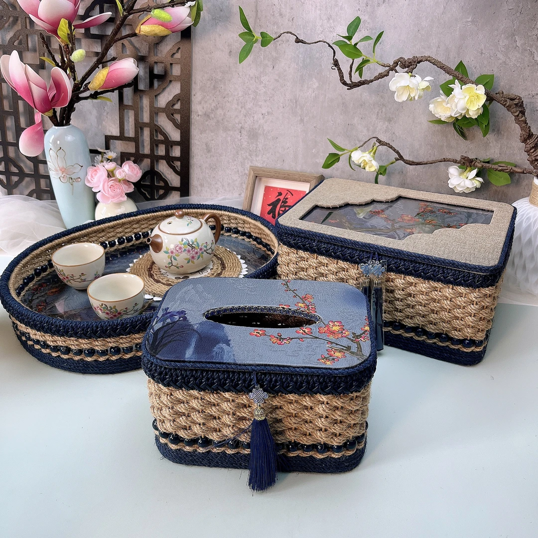 〖以沫手工成品〗下单联系主播确认款式麻绳手工成品收纳筐