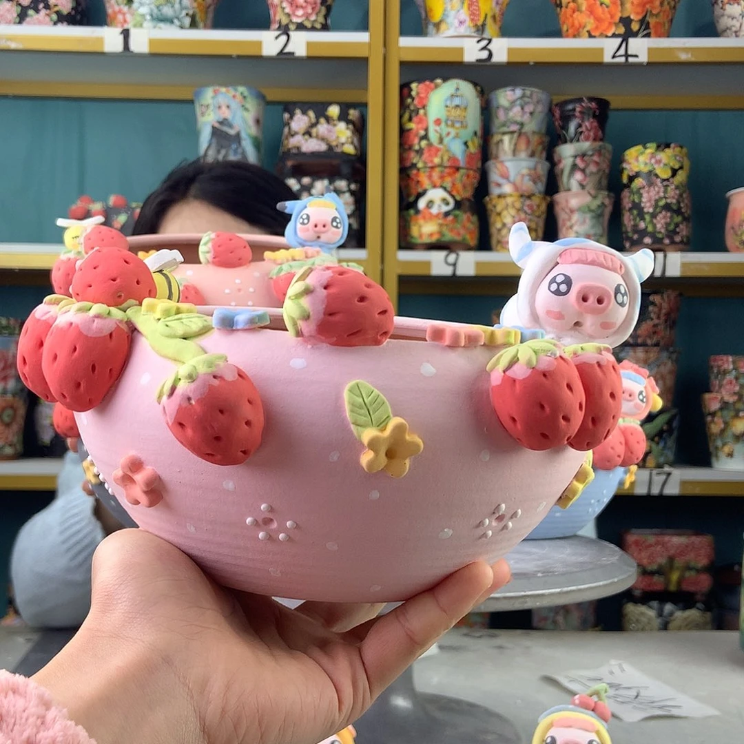 喜****陶景德镇手工花盆555