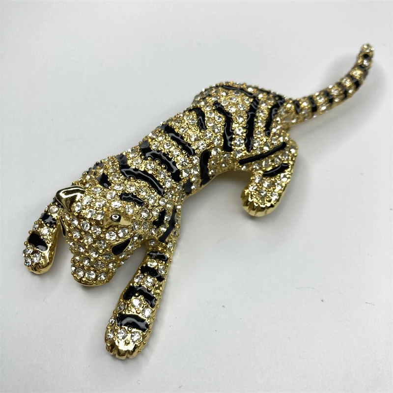 合金胸针 giovann金色珐琅莱茵石老虎胸针1-7【2061127-011】