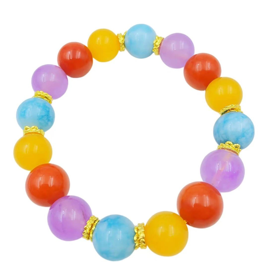 高档珠宝DIY海纹多宝玛瑙国风珠珠手串S1455