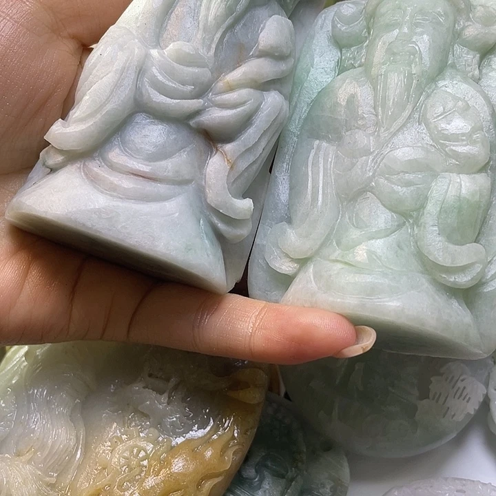 福***顺未镶嵌定制翡翠毛货13