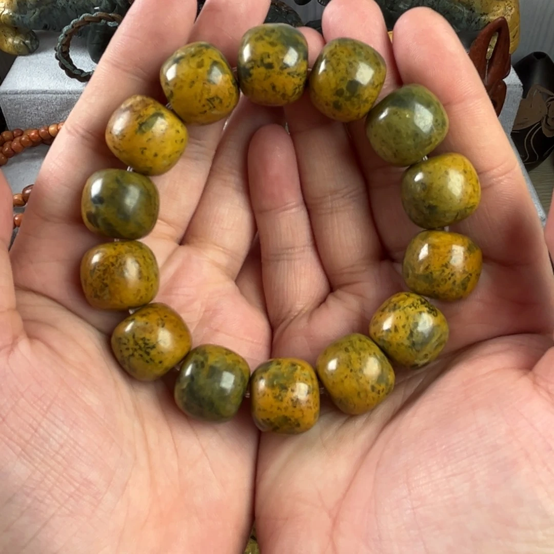 岫岩河磨玉（透闪石质玉）手串未镶嵌碧**天