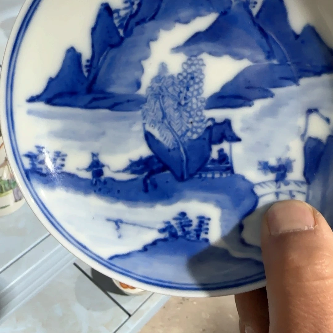 瓷片摆件手绘瓷器全部处理