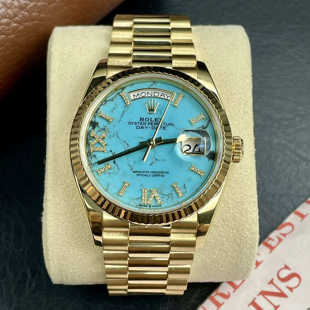 99新 Rolex/劳力士 劳大/128238绿松石/36mm/21年全套